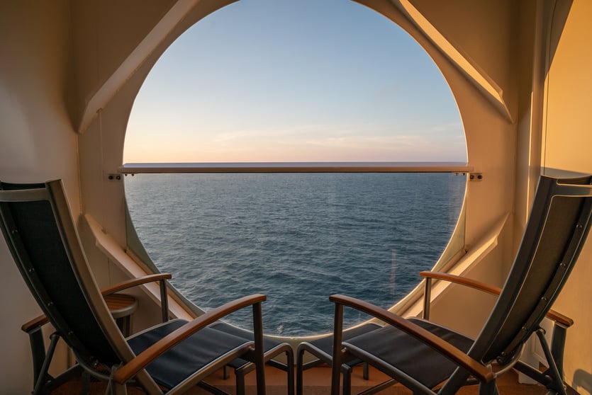 Balcony View on the Cruise Ship